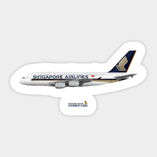 Illustration of Singapore Airlines Airbus A380 Sticker